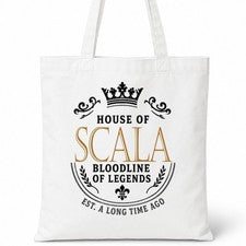Bolso de Mano House Of SCALA Nombre Familiar Blanco Regalo de Cumpleaños