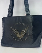 Bolso de Mano Victoria’s Secret Fashion Show 2025 Negro Dorado Logo Grande Etiquetas Nuevas