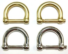 Dos anillos en D de repuesto de latón o níquel para calzoncillo Coach Willis-Murphy-Beekman