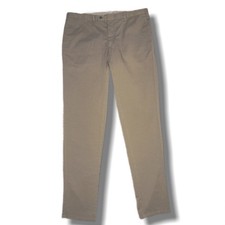 Pantalón chino de lujo nuevo sin etiquetas J Lawrence Khaki's Carmel ITALIA 54 medidas 37,5/35