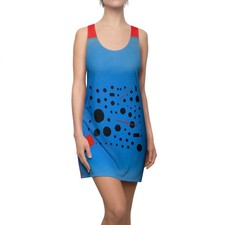 Vestido único minimalista diseñador de arte verano para mujer corte y costura espalda cruzada