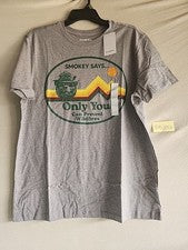 Camiseta Goodfellow & Co Gris Smokey The Bear Gráfica Estilo Retro Nueva - Talla: L