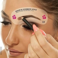 24 Estilos Plantillas de Cejas Molde para Modelar Cejas Conjunto de Belleza Maquillaje Estilista Set Te