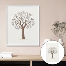 Decoración de pared de árbol estilo rústico reutilizable para decoración del hogar