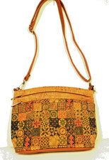 Cartera/bolso versátil para mujer diseño trabajo parche cuero/corcho vegano ajustable Bandolera