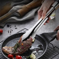 Alicates para barbacoa de acero inoxidable bloqueables para cocinar barbacoa uso en cocina 33x4 cm