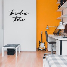 Tiempo para relajarse Arte de Pared de Metal Decoración Colgante de Pared para Hogar Sala Dormitorio