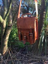 Bolso de mano de cuero real vintage de 18 "X 13" para mujer Bolso de hombro C...