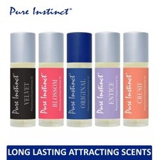 Nuevo aceite de perfume de feromonas Pure Instinct Roll-On para él ella y unisex - 0,34 fl oz