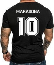 Camiseta Napoli Informal Moda Para Hombre Elegante Vibrante Fútbol Maradona