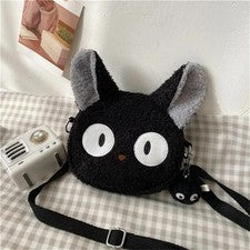 Bolso de hombro estilo japonés para mujer de dibujos animados de felpa nuevo bandolera