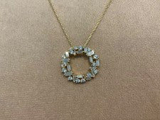 Colgante de diamantes creado en laboratorio de 5,35 quilates con collar enchapado en oro 925