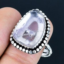 Anillo de joyería de plata esterlina 925 hecho a mano con piedras preciosas...