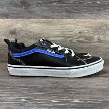 Vans Filmore Zapatos Hombres Zapatos Tenis Cuero Negro Azul Con Cordones Talla 7