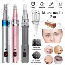 Microagujas Eléctricas Nano Pluma Herramienta de Cuidado Facial Kit de Cartuchos 3D para Uso Doméstico