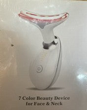 Dispositivo de belleza facial de 7 colores para el cuidado de la cara y el cuello - Nuevo en caja sellado