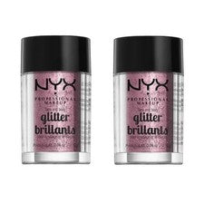 Pack de 2 Brillantes Brillo Rostro y Cuerpo NYX, Rosa GLI02