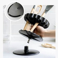 Encimera de cocina utensilios estante de almacenamiento organizador de cocina con capacidad para 25 herramientas