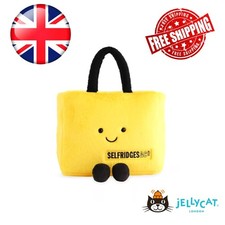 Bolsa de compras amarilla Jellycat Selfridges etiquetas nuevas y bolsa antipolvo exclusiva del Reino Unido