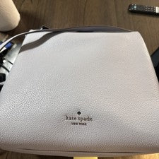 Bolso de Hombro Grande Kate Spade Cuero Gris Albóndigas KL013 Cartera $479 Minorista Nuevo