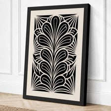 Motivo de abanico geométrico Art Deco lienzo impresión arte de pared decoración del hogar listo para colgar