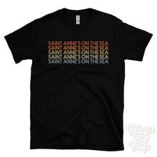 CAMISETA ESTILO RETRO REPETIDA DE SAN ANA EN EL MAR para hombre y mujer topónimo Reino Unido