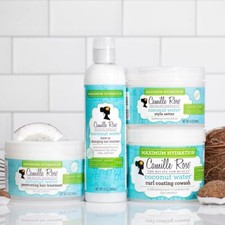 Camille Rose | Colección de cuidado capilar con agua de coco para cabello rizado y afrotexturizado