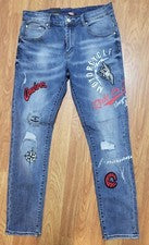 Pantalones de mezclilla de moda para hombre talla 33