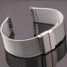 Correa de reloj de malla milanesa de 22 mm 316L de acero inoxidable pulsera impermeable NUEVO