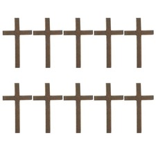 10 Piezas Accesorios Decoración Hogar Adornos Madera Sosteniendo Cruces Decorativas Pared