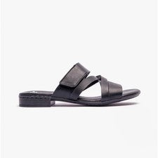 Sandalias informales cómodas Rieker 60255 de cuero con cierre táctil para mujer