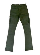 Pantalones de chándal apilados cargo polar RB 12am estilo nacional # 6612SP color: oliva