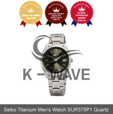 Reloj Seiko Titanium para hombre SUR375P1 cuarzo express / genuino