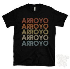 CAMISETA ARROYO ESTILO RETRO REPETIDO Hombre y Mujer Novedad Genial Nombre Regalo