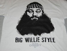 Camiseta PARA HOMBRES DINASTÍA PATO Pequeña 34-36 Blanca ESTILO GRANDE WILLIE