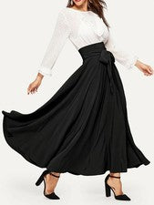 Mujer Falda Cintura Alta Moda Ajustada Cinturón Falda Primavera y Verano Dre