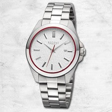 Regent metal reloj para hombres reloj de pulsera cuarzo plata correa de metal URBA813