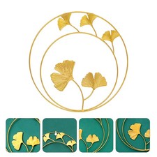 Decoración de pared hojas de metal adorno dorado para decoración de hogar habitación dormitorio