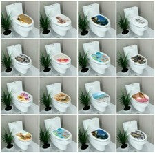 Baño Hágalo Usted Mismo Tapa de Inodoro 3D Pegatinas de Pared Decoración del Hogar Calcomanía Mural Asientos Cubierta