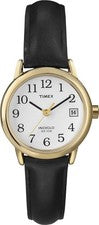 Reloj de cuarzo Timex para dama fácil lectura 25 mm correa de cuero - T2H341 NUEVO
