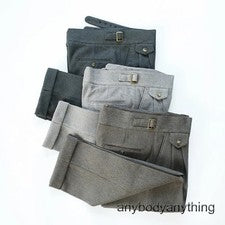 Pantalones de vestir de lana estilo italiano Nápoles para hombre negocios informales pantalones largos retro