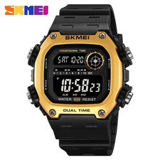 Reloj Pulsera Deportivo Militar Hombre Digital Impermeable Retroiluminación LED Cronómetro