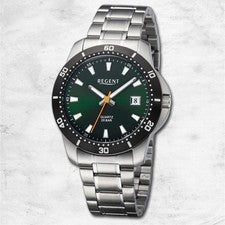 Regent metal reloj para hombres reloj de pulsera cuarzo plata correa de metal URBA754