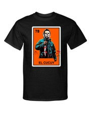 Camiseta Gráfica El Cucuy Lotería Halloween Michael Myers Horror Asesino Estilo