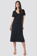 Vestido mujer NA-KD cuello en V jersey negro, XS