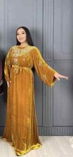 Dubai Kaftan Abaya Eid Vestido Marroquí Farasha Vestido Largo Ramzan Georgette OFERTA