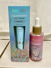 🎀Global Beauty Care🎀Juego de suero brillante de cuarzo rosa y crema para ojos de aguamarina