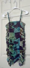 Mini Vestido Y2K Malla Acanalado Bodycon Para Mujer’s S Nuevo Con Etiquetas
