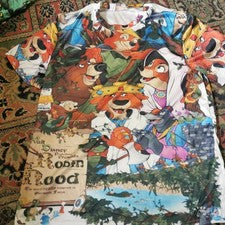 Walt Disney Robin Capucha Estilo Envejecido No Oficial Hombre Camiseta 46 Pulgadas Pecho