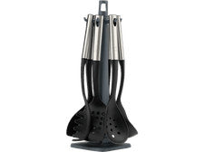 Set utensilios cocina - Jata Hogar HACC4624, 6 utensilios, Nylon y acero inoxida